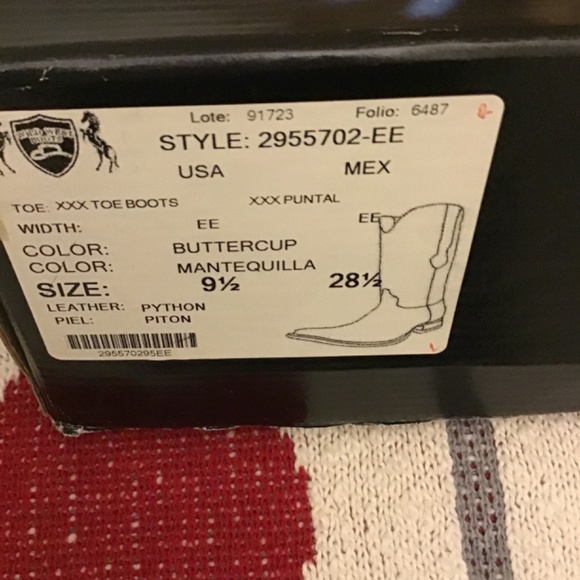 Wild West cowboy boots- Buttercup- Python - Picture 9 of 13